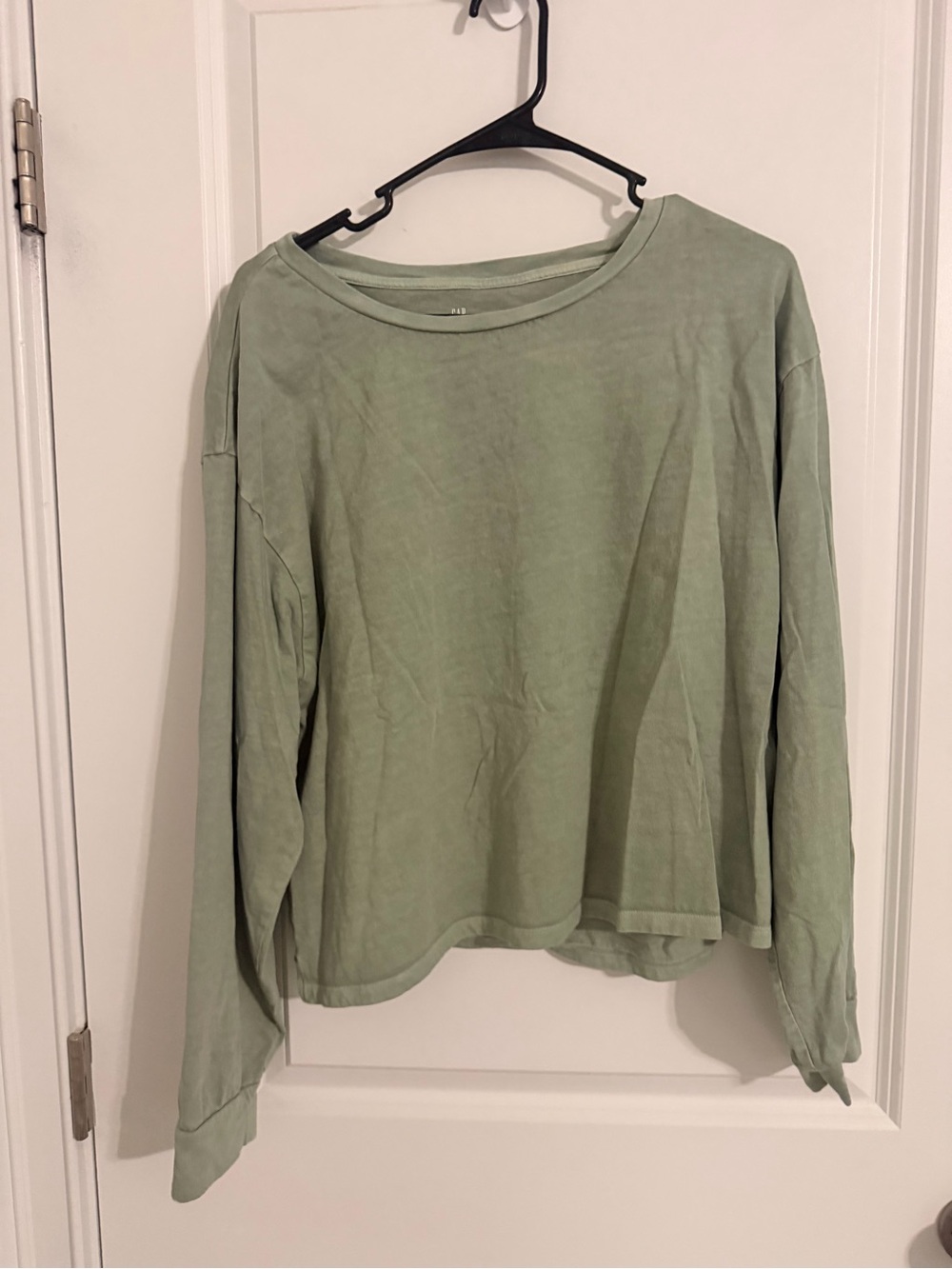 GAP SET-LOUNGE-Women's Long Sleeve Boxy Top and pants - Sage Green
